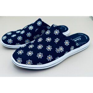 Clarks Shoes Womens 8.5 Breeze Shore Mule Floral Print Slip On Comfort 61455971